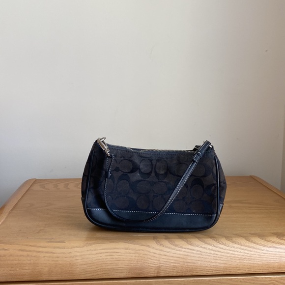 Coach Black and Brown Signature Bag - Picture 4 of 5